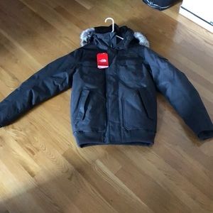 Mens grey gotham jacket 550 down fill